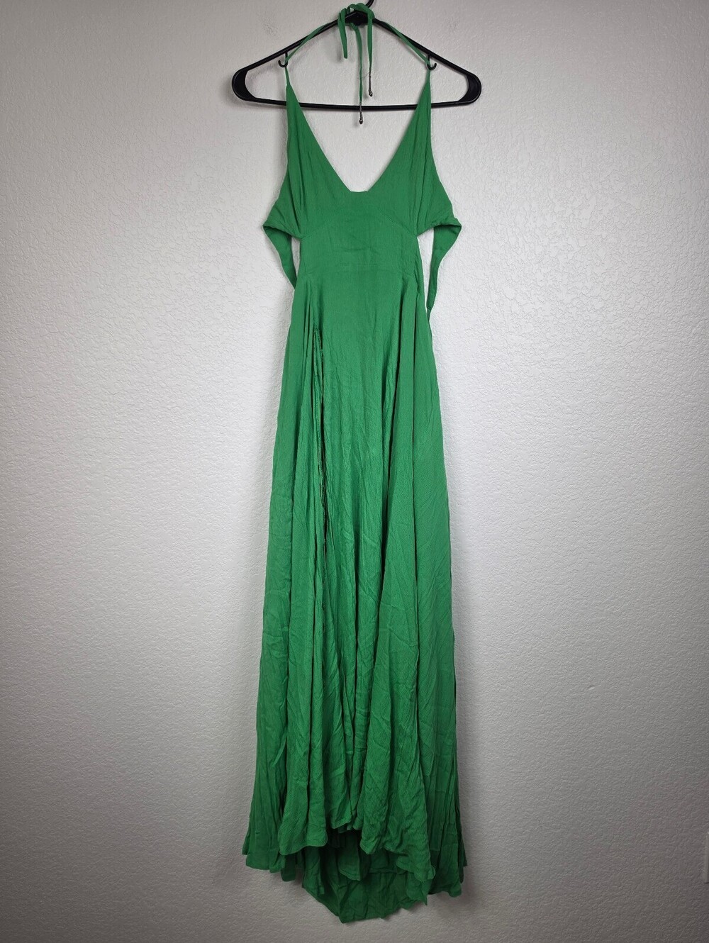 Free People Green Viscose Maxi Dress XS